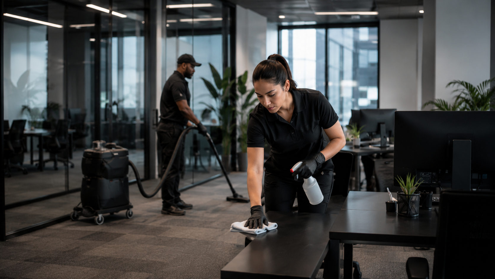 Commercial janitorial cleaning